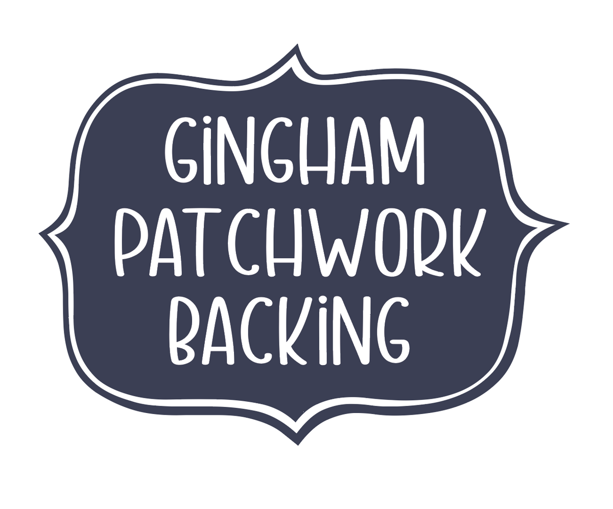 Red and Blue Gingham Patchwork Backing ONLY