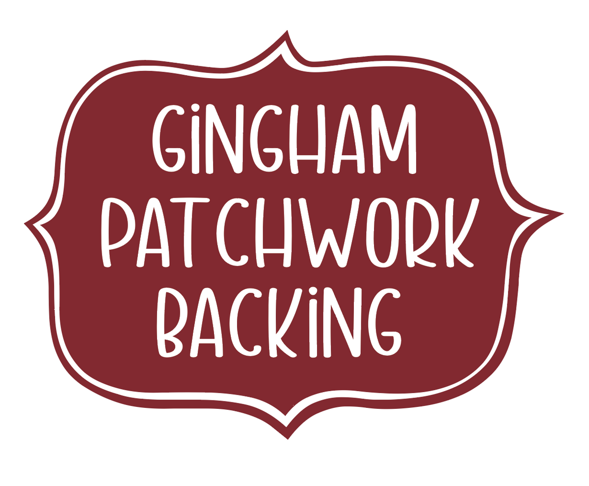 Red and Blue Gingham Patchwork Backing ONLY