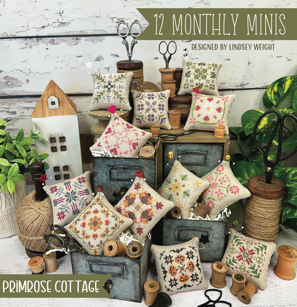 洋書 Golden Dozen Little Pocket Manuals 12 Monthly Mini Border Cross Stitch Freebie - PDF Pattern **BORDER