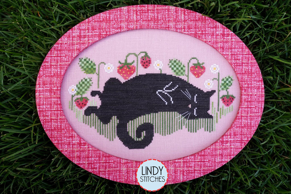 Strawberry Naps Cross Stitch by Lindy Stitches - PAPER PATTERN