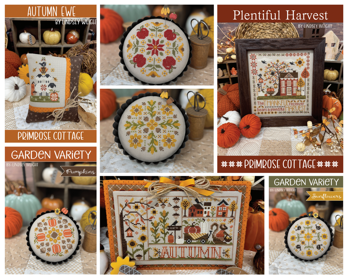 Autumn Pattern Pack: Bundle of 7 Releases- Garden Variety Autumn: Apple, Corn, Pumpkin, Sunflower, Seasonal Samplings: Autumn, Autumn Ewe, &amp; Plentiful Harvest