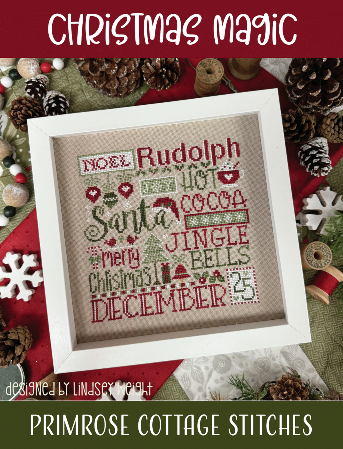 Christmas Magic Cross Stitch by Lindsey Weight of Primrose Cottage - PDF Pattern