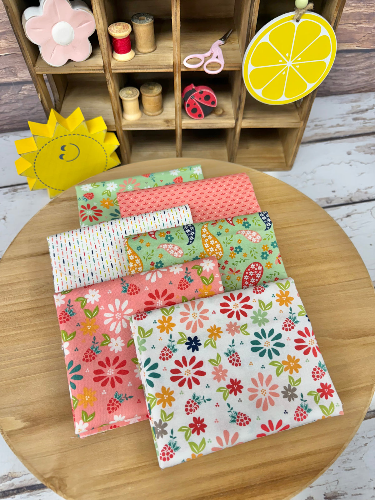 Raspberry Summer by Sherri &amp; Chelsi for Moda Fabrics - 6 Piece Fat Quarter Bundle