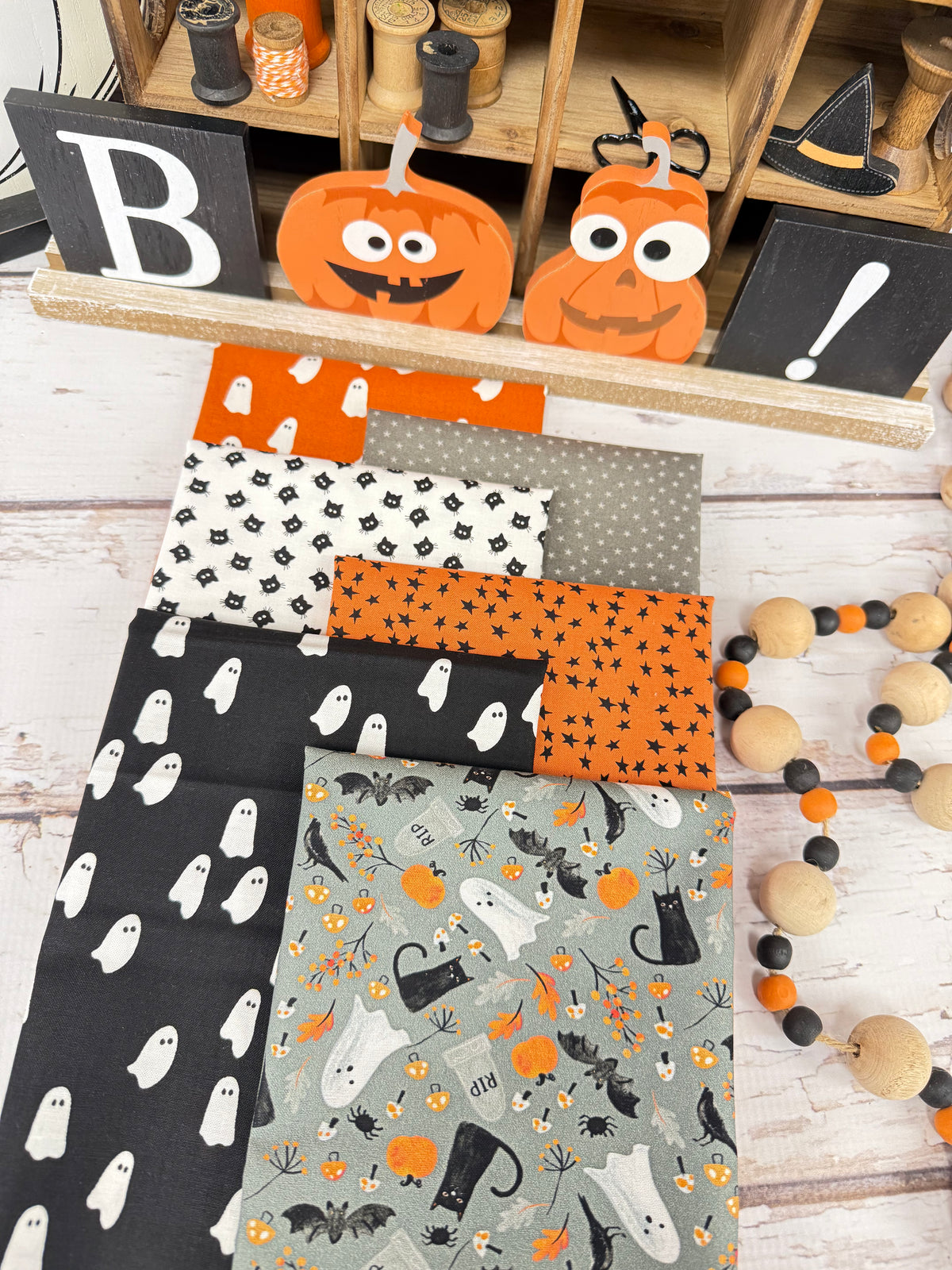 Ghostly Charm Curated by Primrose Cottage - 6 Piece Fat Quarter Bundle