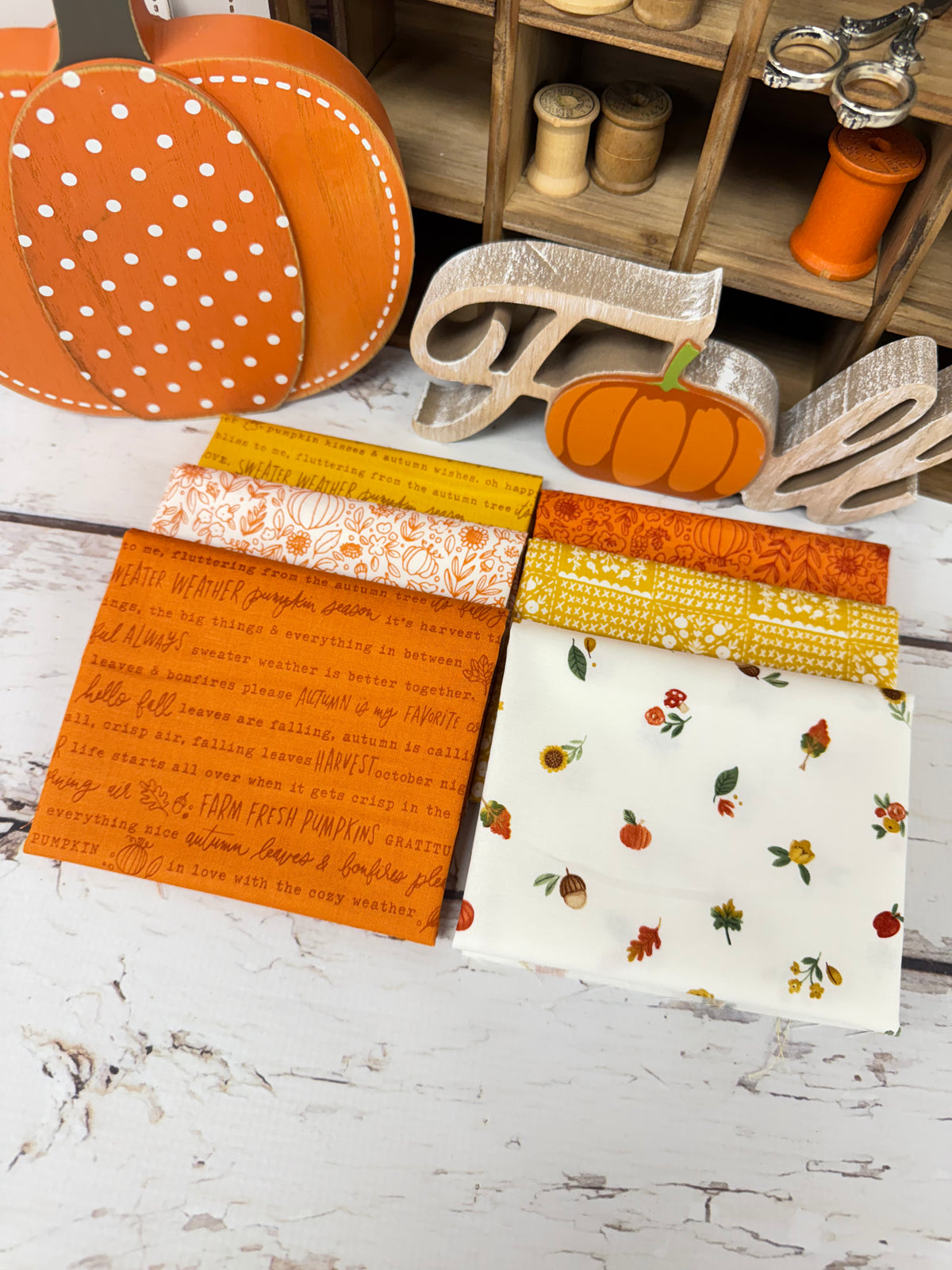 Happy Fall Days by Kelsey Carlson for Riley Blake Designs - 6 Piece Fat Quarter Bundle