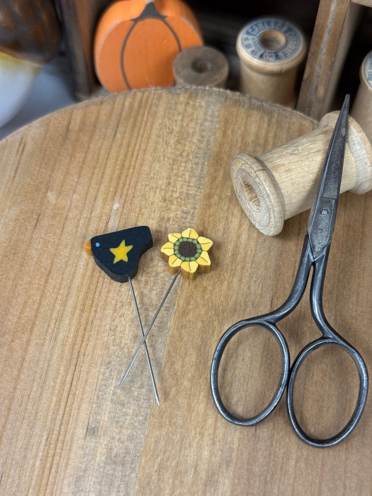 Garden Variety Pins: Crow &amp; Sunflower by Just Another Button Company