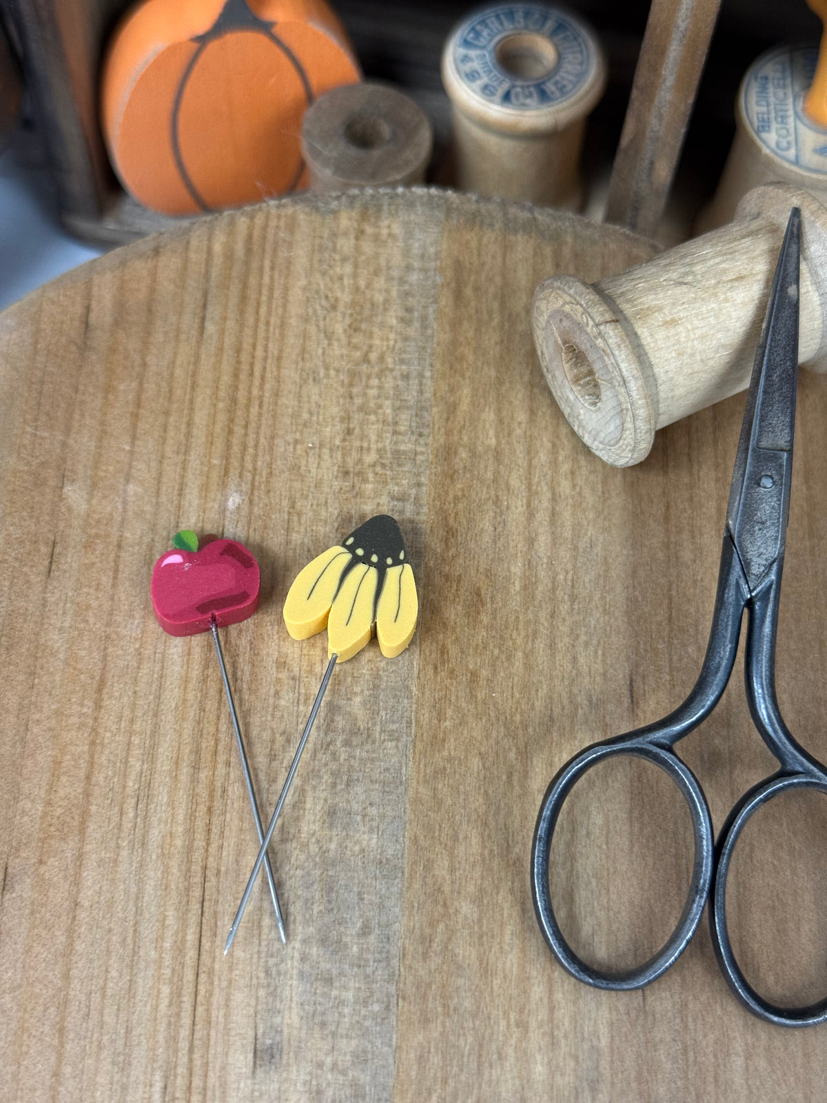 Garden Variety Pins: Apple &amp; Sunflower by Just Another Button Company