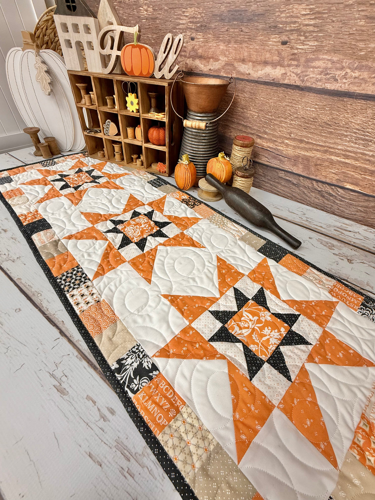 Cinnamon Stars Quilt Kit using Agatha by Fig Tree &amp; Co. for Moda Fabrics