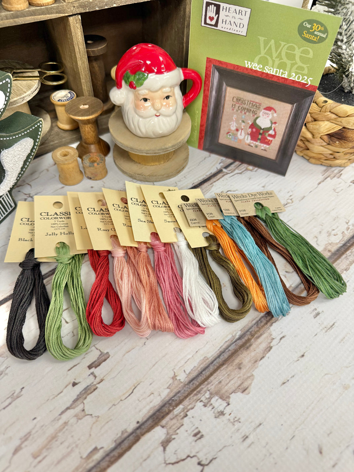 Floss Pack Only for Wee Santa 2025 by Heart in Hand