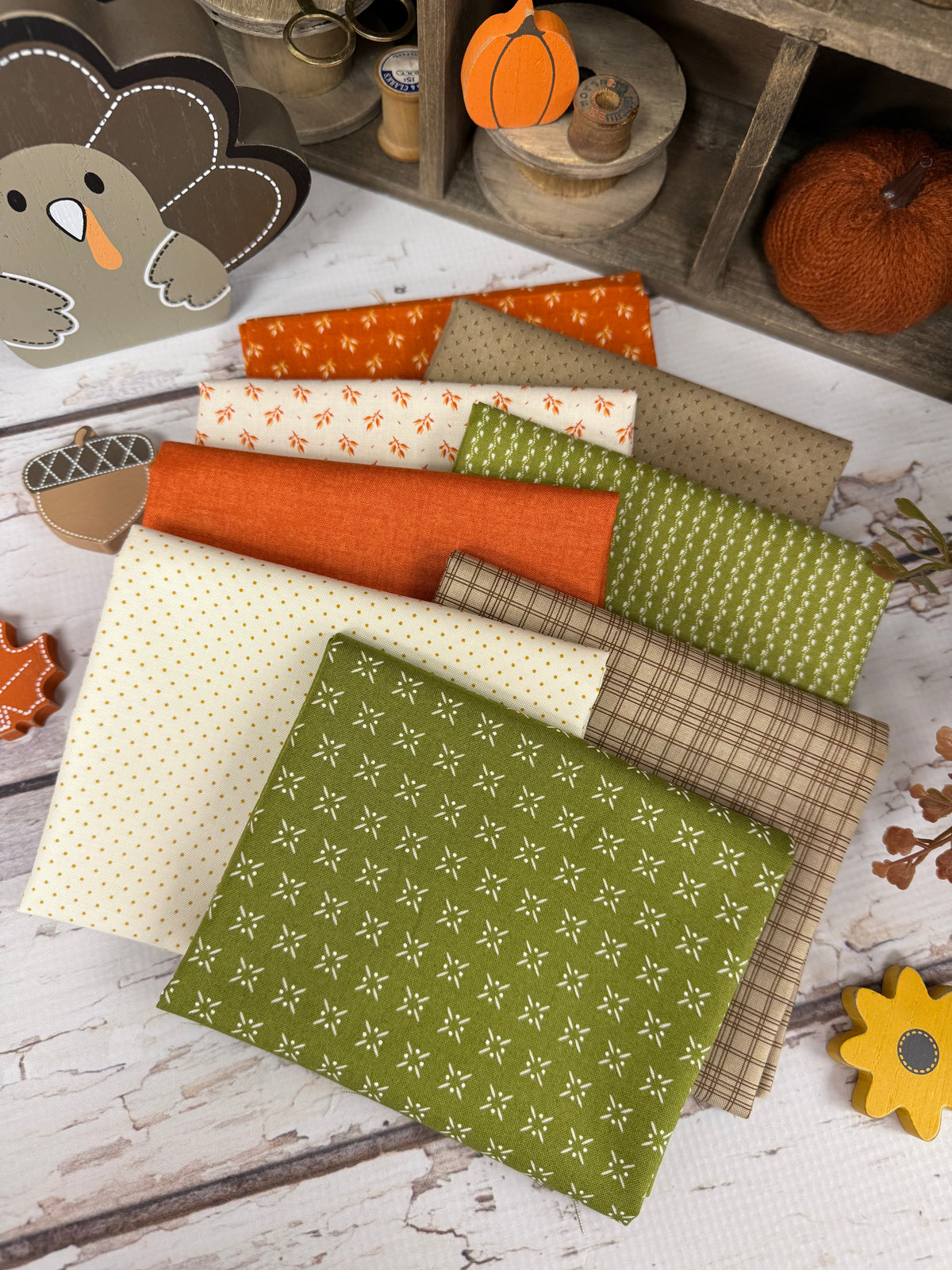 Plentiful Harvest Curated by Primrose Cottage - 8 Piece Fat Quarter Bundle