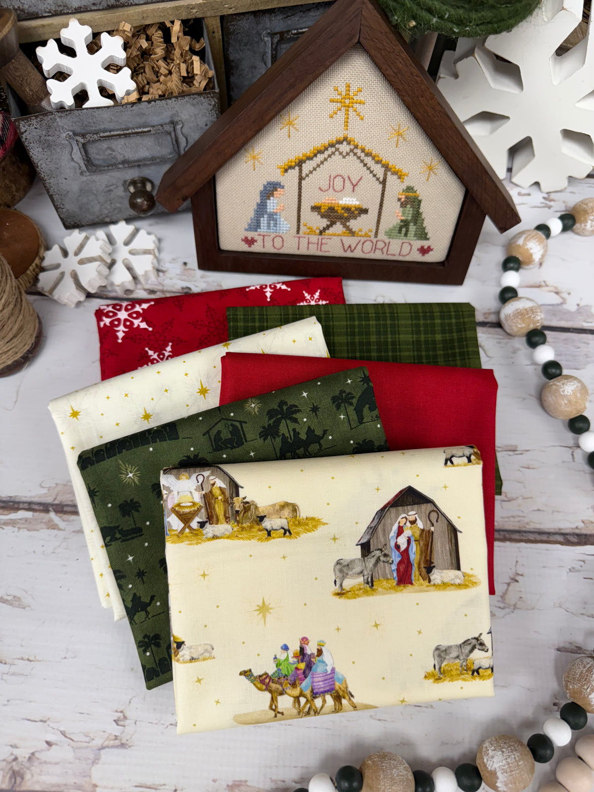 Religious Christmas Curated by Primrose Cottage - 6 Piece Fat Quarter Bundle