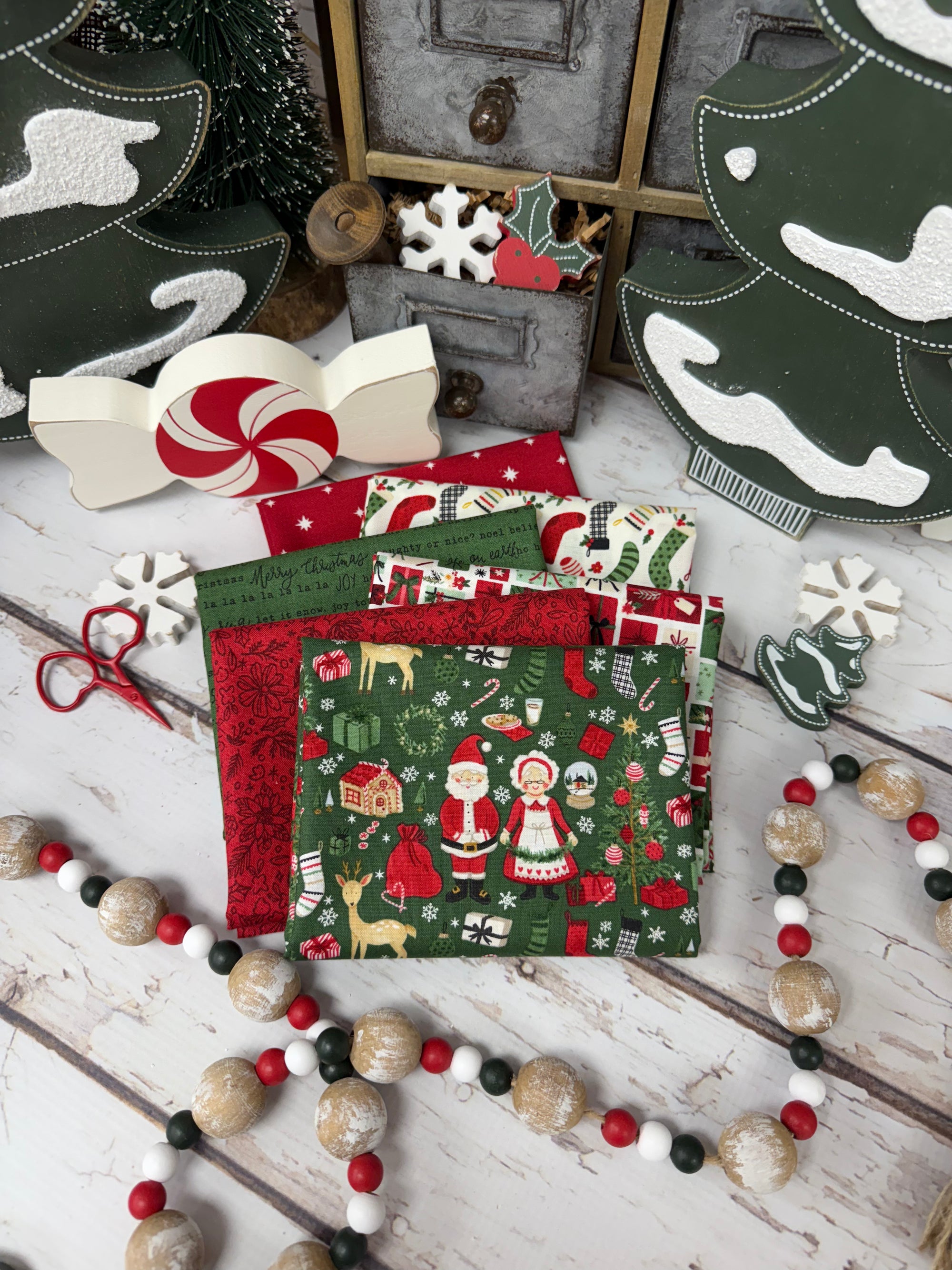 Charming Christmas by Kelsey Carlson for Riley Blake Designs - 6 Piece Fat Quarter Bundle