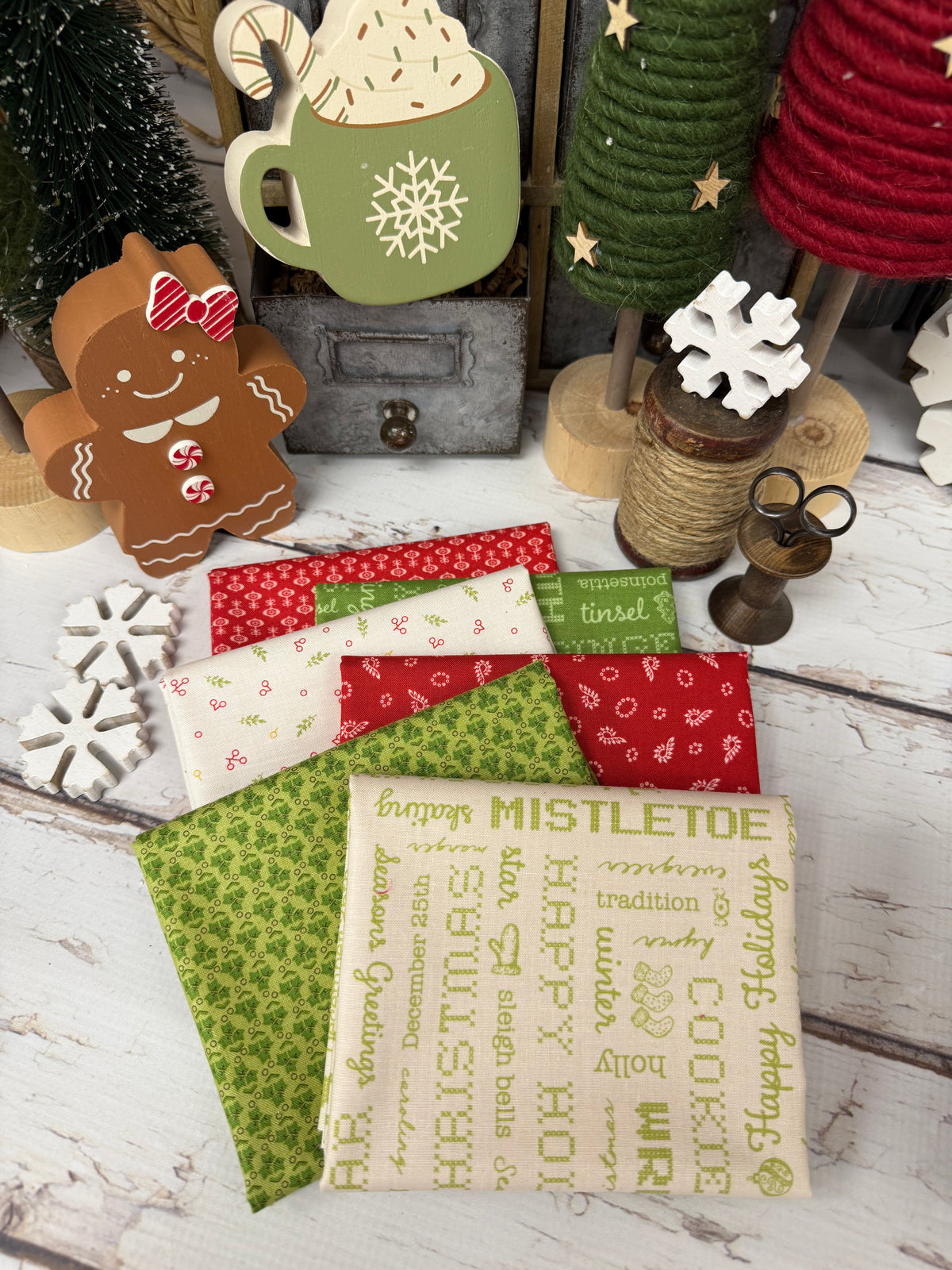Home Town Holiday by Lori Holt for Riley Blake Designs - 6 Piece Fat Quarter Bundle