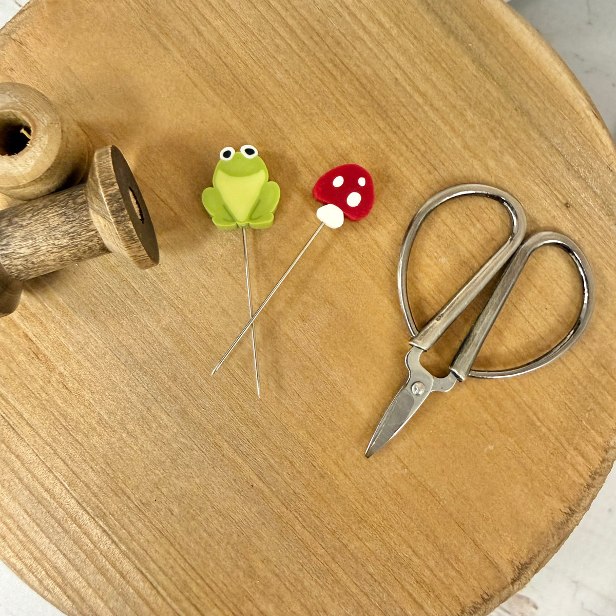 Garden Variety Pins: Frog & Mushroom by Just Another Button Company