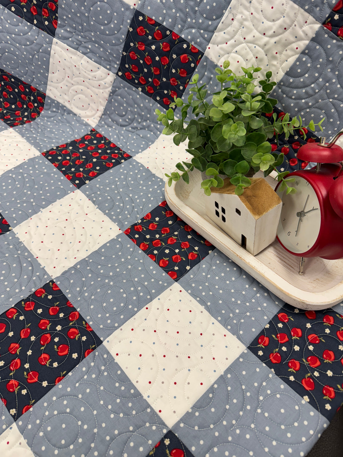 Apple Gingham Patchwork Backing ONLY