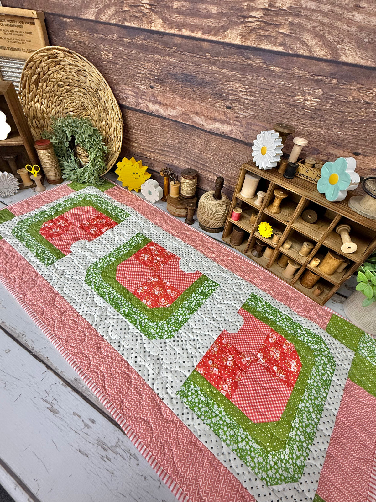 Summertime Quilt Kit Using Assored Fabric Picked by Primrose Cottage
