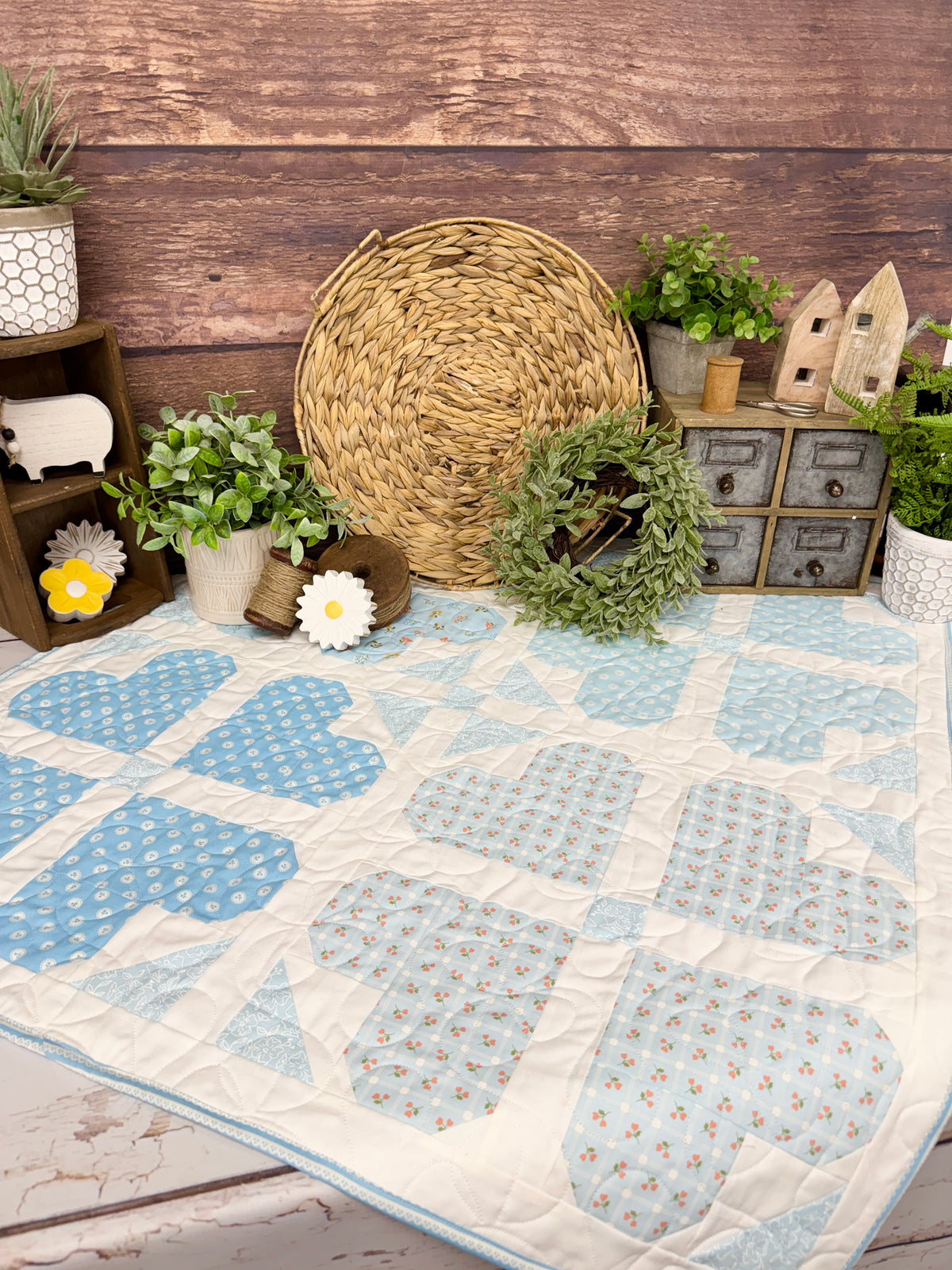 Farmhouse Flowers Quilt Kit Dainty Meadow by My Sew Quilty Life for Moda