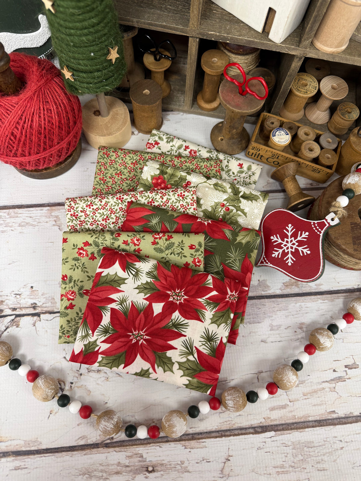 A Christmas Carol by 3 Sisters for Moda Fabrics - 7 Piece Fat Quarter Bundle