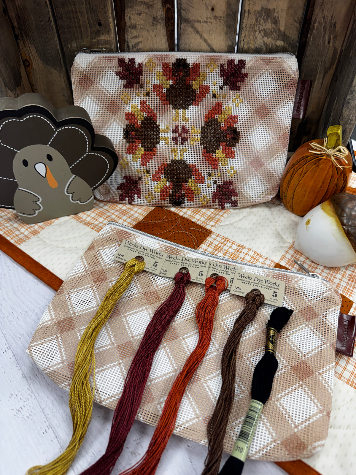 November 12 Monthly Mini Bag Finishing Kit/Floss Pack From 12 Monthly Minis by Lindsey Weight of Primrose Cottage