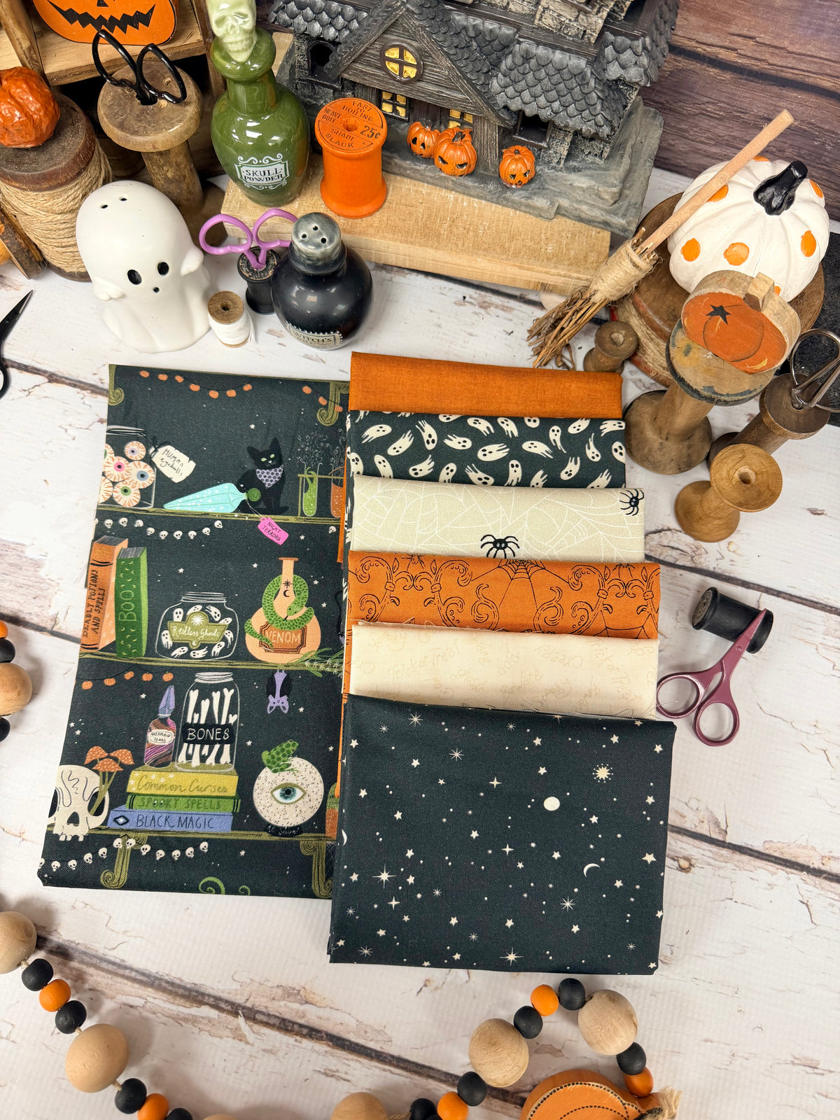 Witches Apothecary Curated by Primrose Cottage - 7 Piece Fat Quarter Bundle
