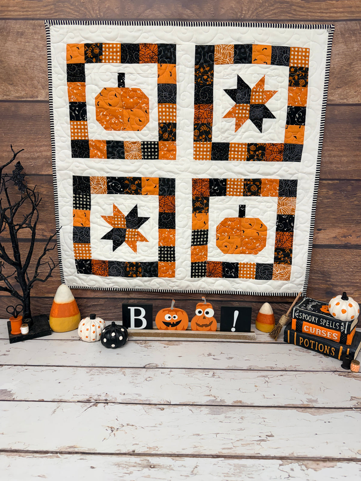 Hocus Pocus Quilt Kit using Curated Fabircs Hand Picked by Primrose Cottage