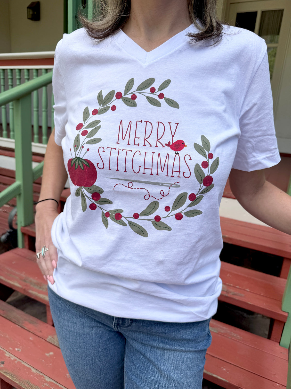 PRE-ORDER Primrose Cottage Exclusive Unisex &quot;Merry Stitchmas&quot; Shirt -  Sizes XS - 3XL
