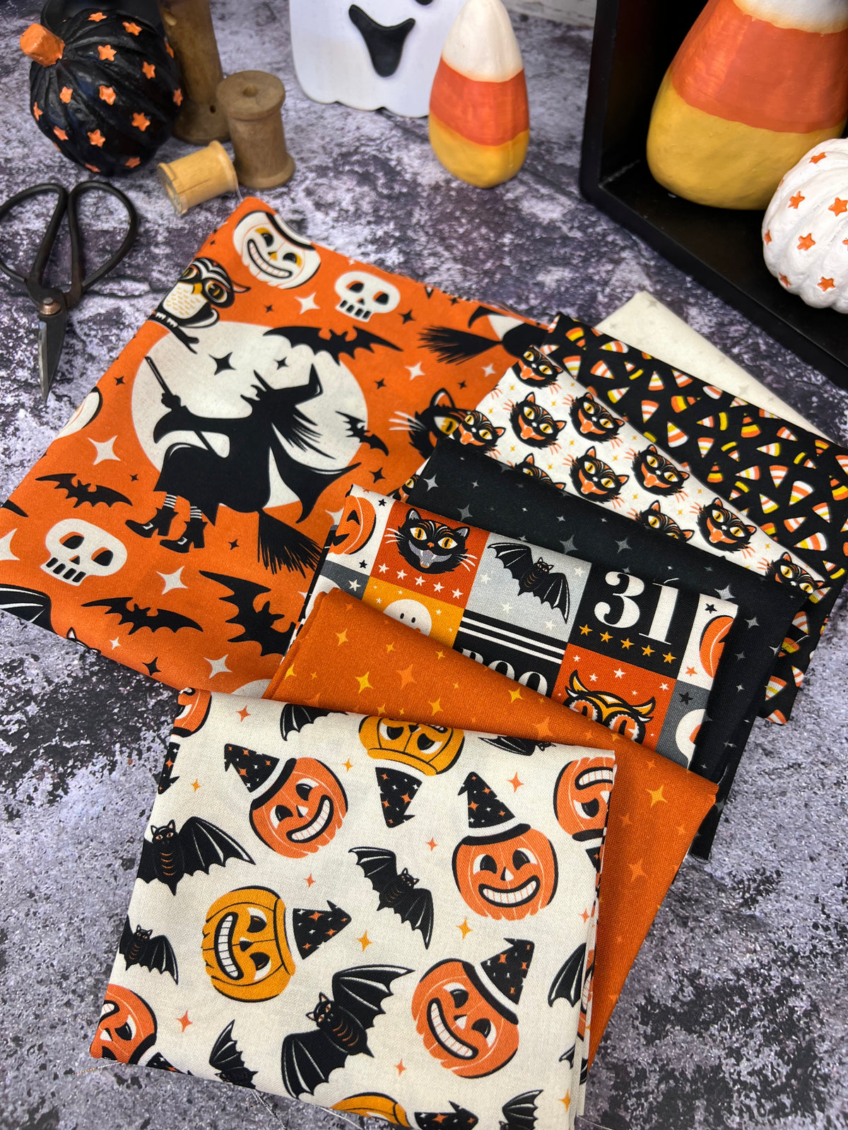 Witching Hour by Heather Dutton of Hang Tight Studio for P&amp;B Textiles 8 Fat Quarters FQB-186