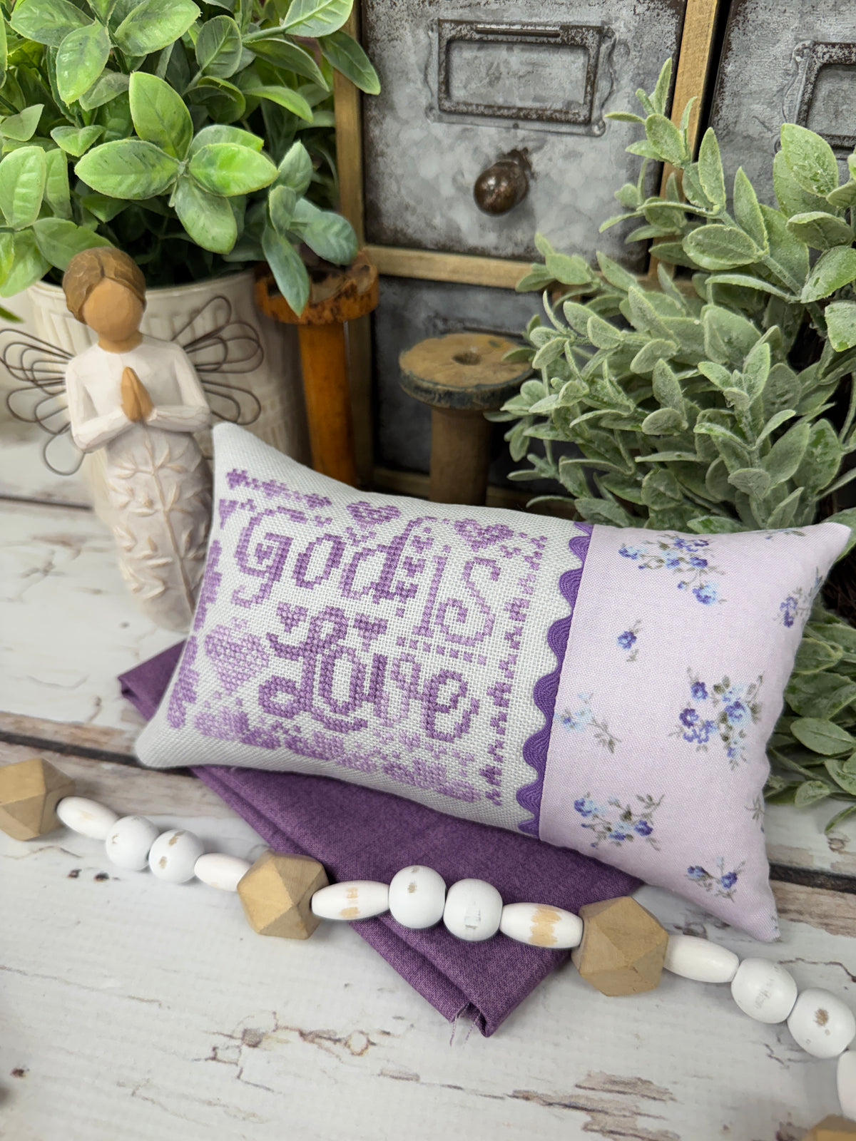 God is Love Finishing Kit By Primrose Cottage