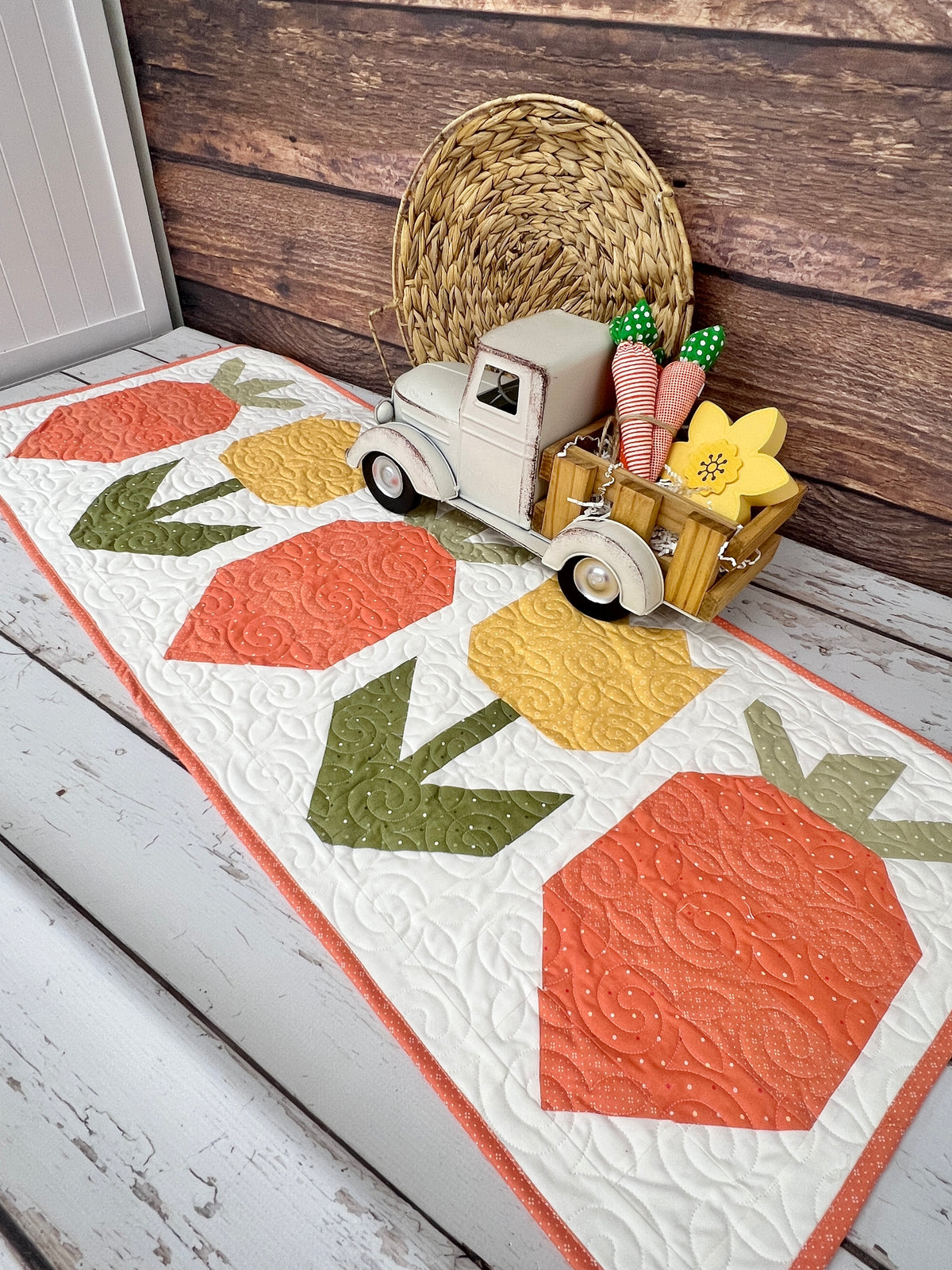 Springtime Garden Runner Quilt Kit Using Assorted Fabrics Hand Picked by Primrose Cottage