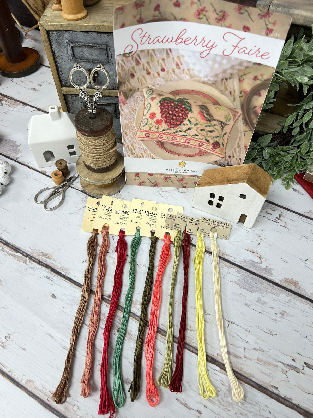 Floss Pack Only for Strawberry Faire by October House Fiber Arts