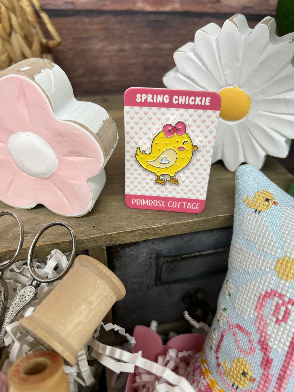 Spring Chickie Needle Minder by Primrose Cottage