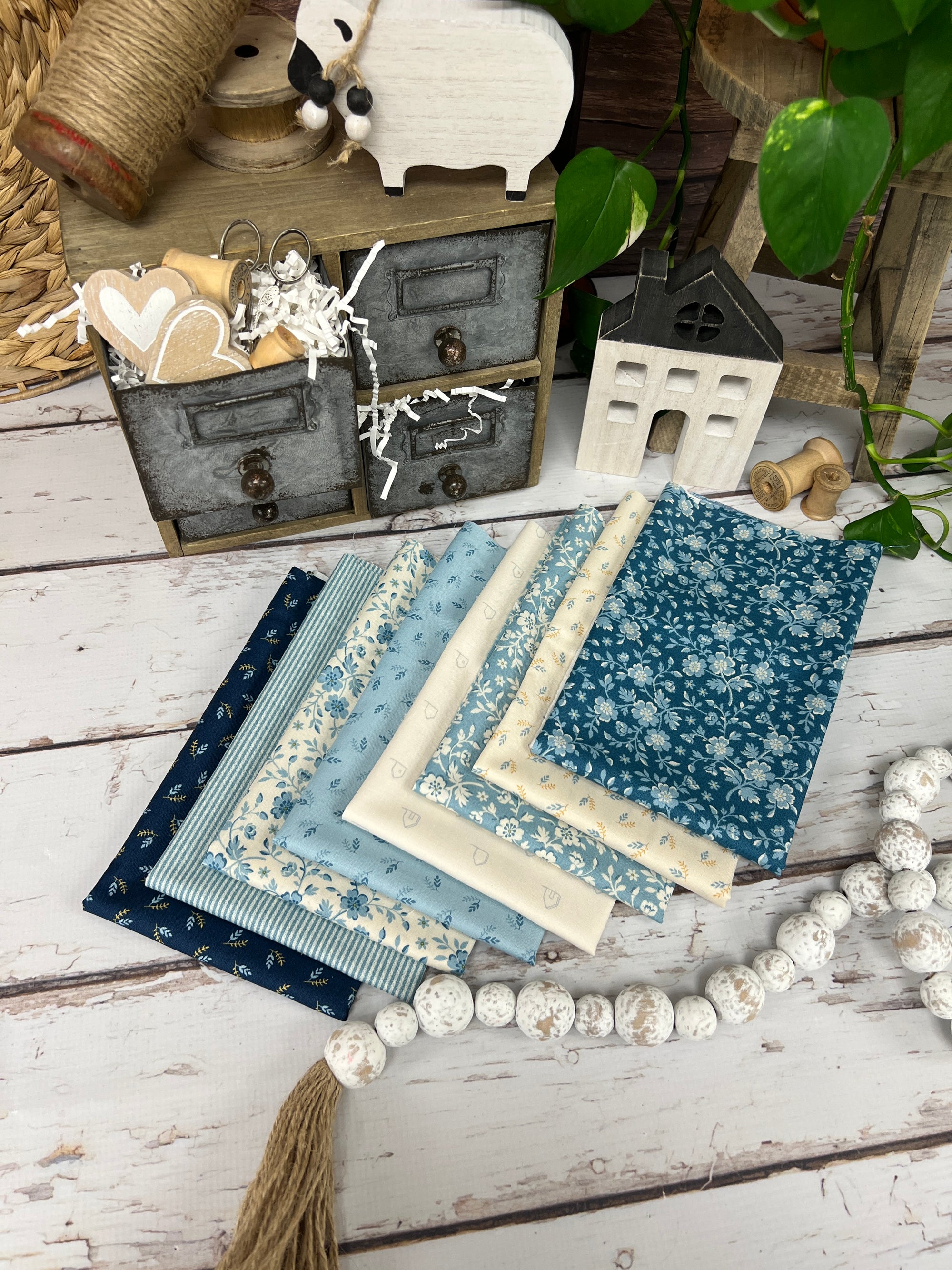 Beach House by Laundry Basket Quilts - 8 Piece Fat Quarter Bundle