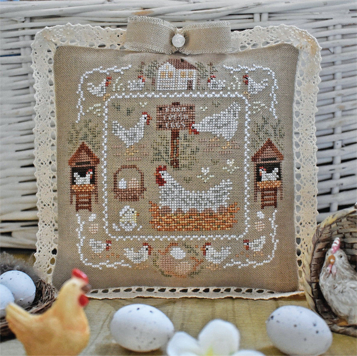 Welcome Spring Cross Hens Welcome Spring Cross Stitch by by StitchyPrincess - Paper Pattern ...