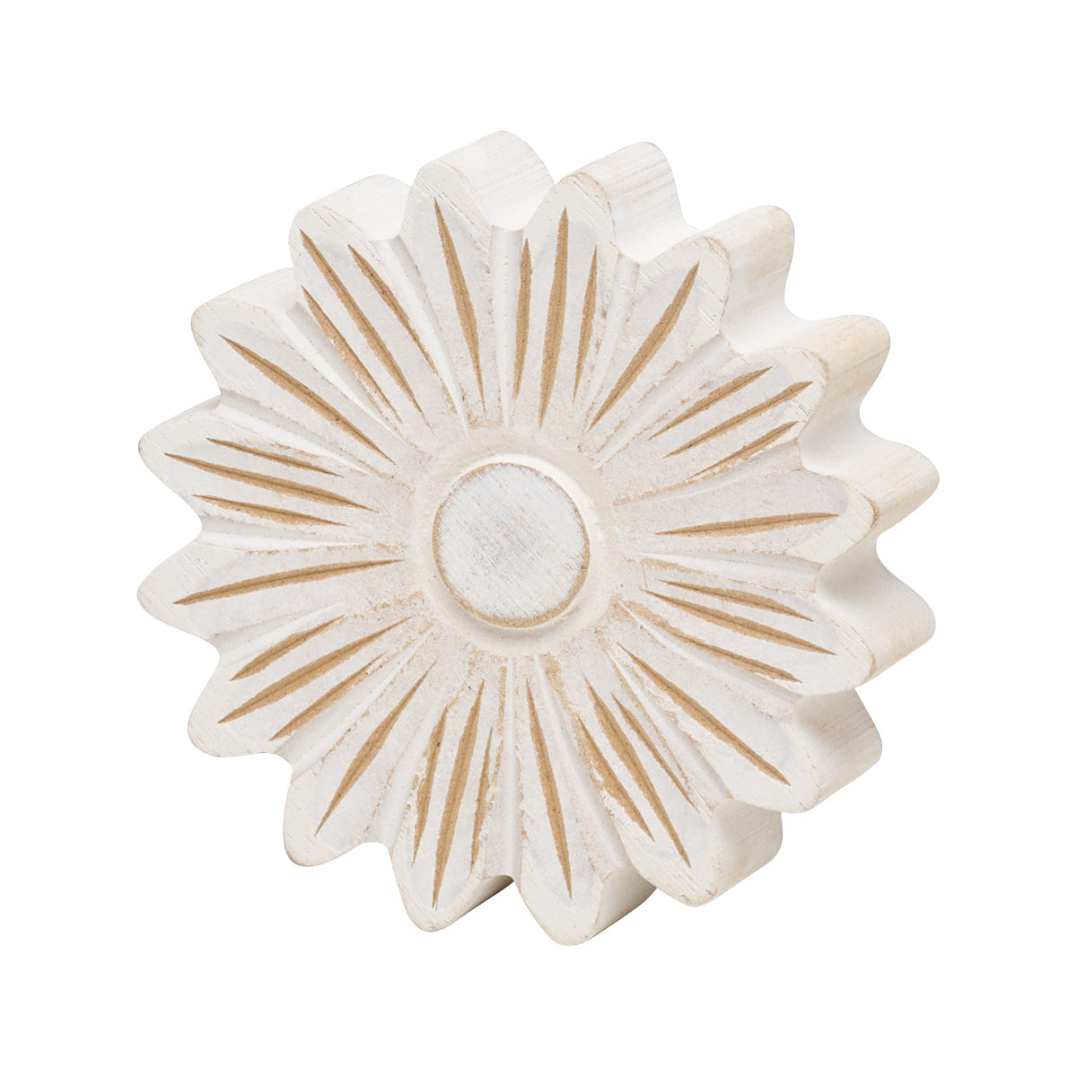 Medium White Washed Daisy Head | Collins Painting &amp; Design |  SW-2084