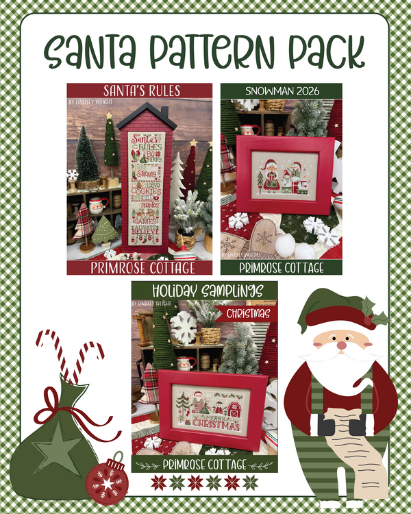 Pattern Pack: Bundle of 3 New Santa Release: Snowman 2026, Holiday Sam ...