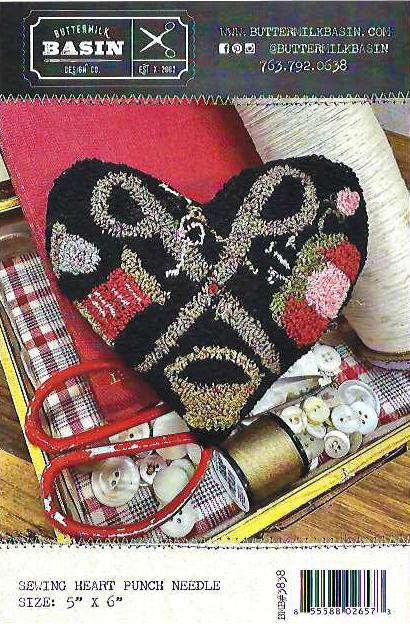 Sewing Heart Punch Needle by Buttermilk Basin  - Paper Pattern