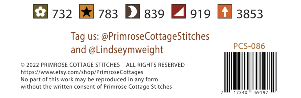 November Nine Patch (Lindsey&#39;s Nine Patch Series) by Lindsey Weight of Primrose Cottage Stitches - PDF Pattern