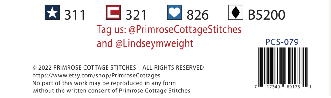 Land That I Love Cross Stitch by Lindsey Weight of Primrose Cottage Stitches - Patriotic - PDF Pattern