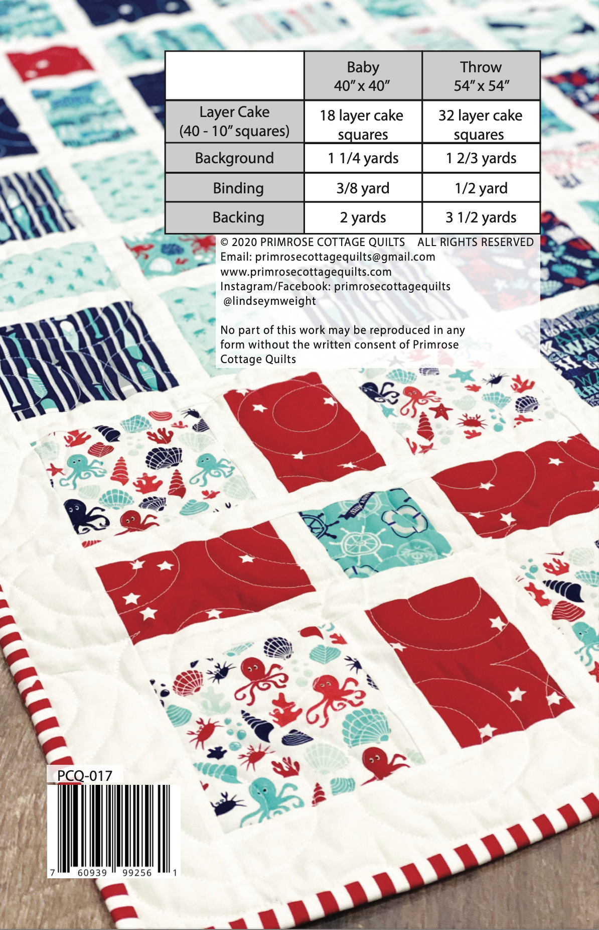 Four Square by Lindsey Weight of Primrose Cottage Quilts - Quilt PDF Pattern