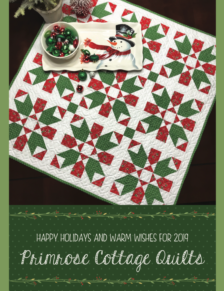 Peppermint Christmas by Lindsey Weight of Primrose Cottage Quilts - Table Topper PDF Pattern