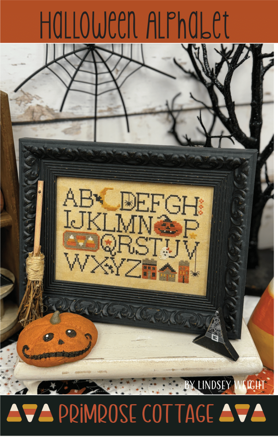 Halloween Alphabet Cross Stitch by Lindsey Weight of Primrose Cottage - PAPER Pattern