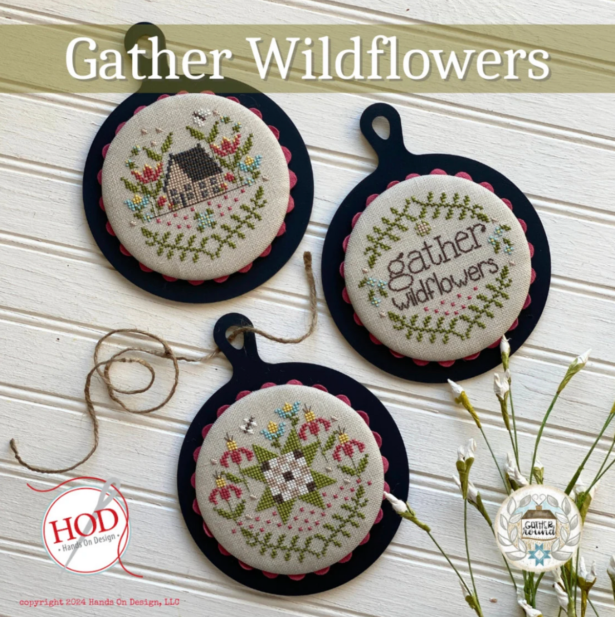 Gather Wildflowers Cross Stitch by Hands on Design - Paper Pattern