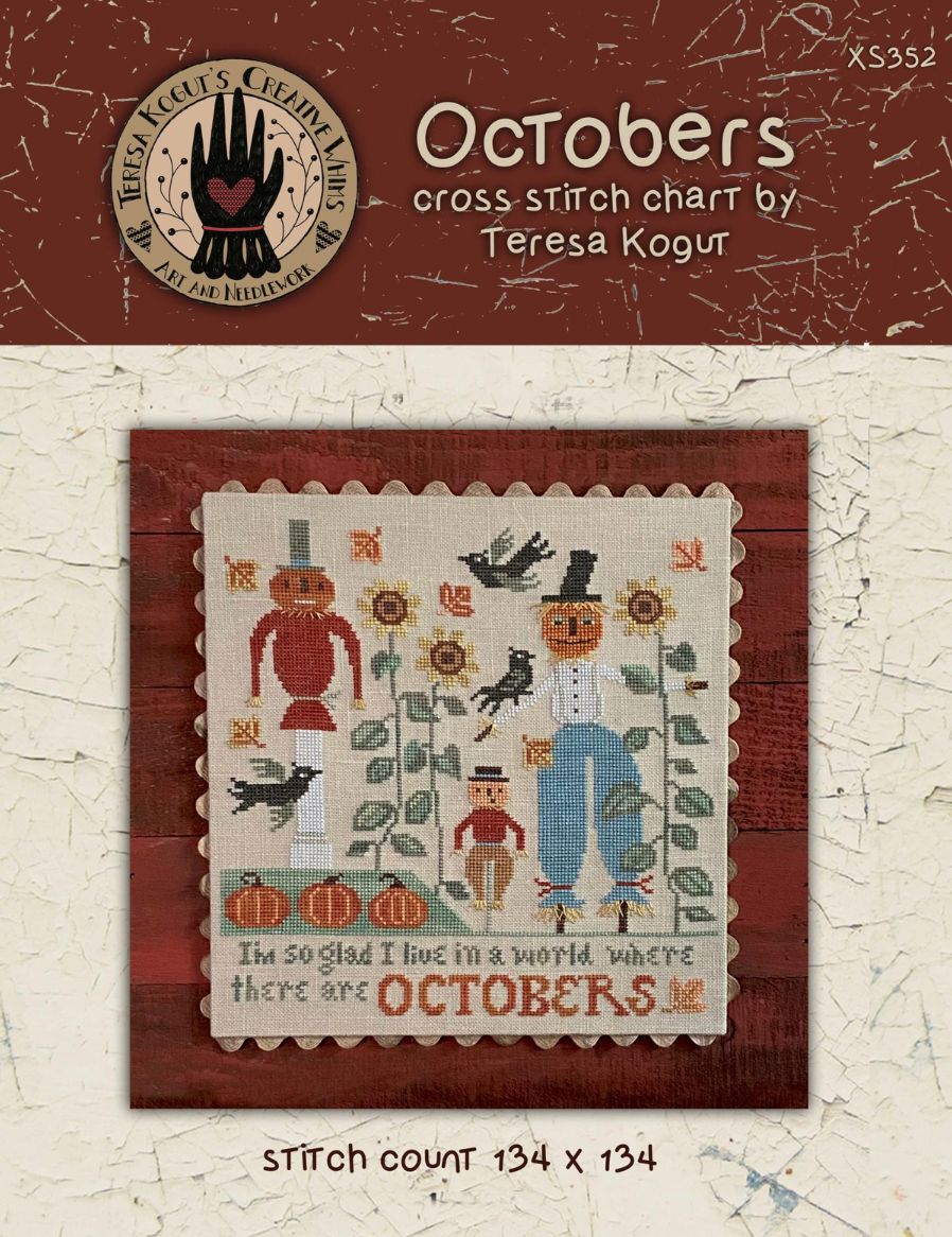 Octobers Cross Stitch by Teresa Kogut - Paper Pattern