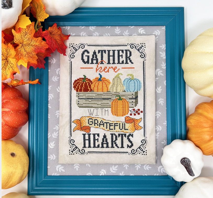 Gather Here Sign Cross Stitch by Tiny Modernist- Paper Pattern