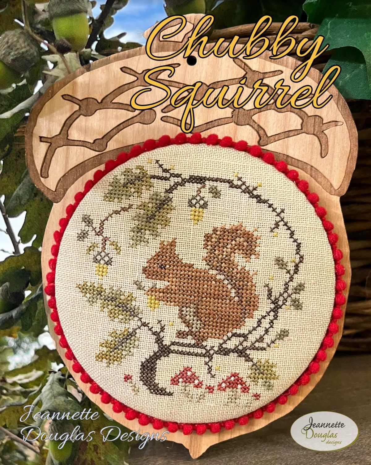 Chubby Squirrel Cross Stitch by Jeannette Douglas Designs - Paper Pattern