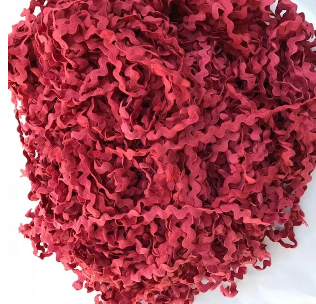 Hand Dyed Ric Rac Ric Rac Trim - Country Rust Hand-Dyed 100% Cotton Half Inch by Lady Do ...