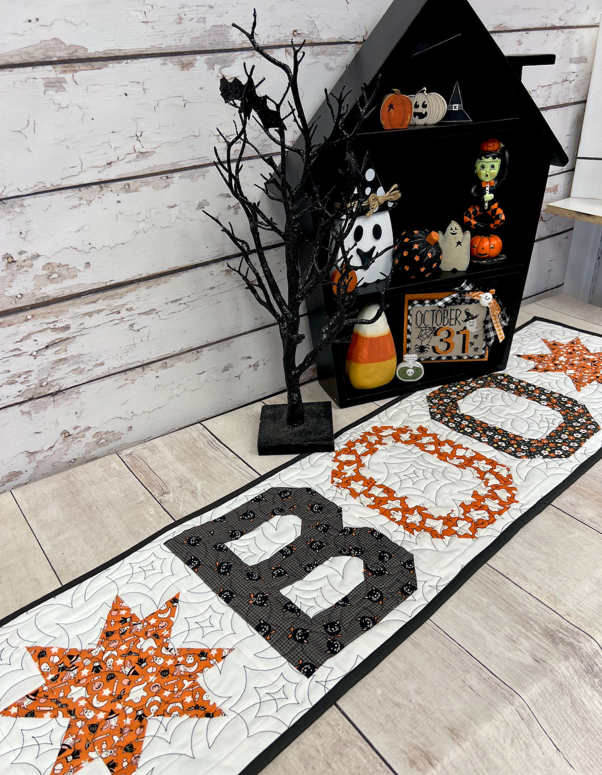 Happy Haunting Table Runner Kit Using Sweet Tooth by Elea Lutz for Poppie Cotton QK-112