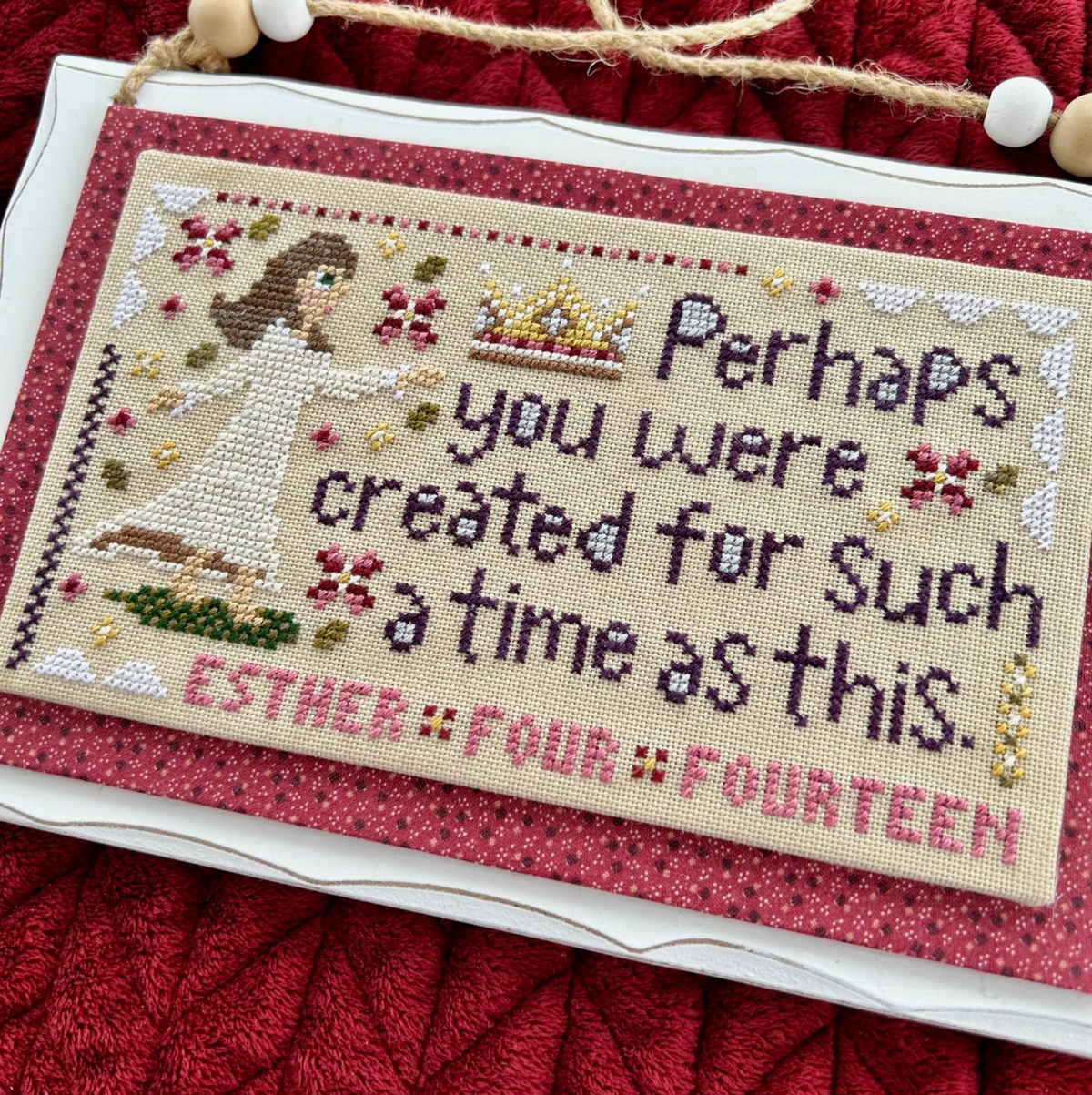 For Such A Time Cross Stitch by Sweet Wing Studio - Paper Pattern