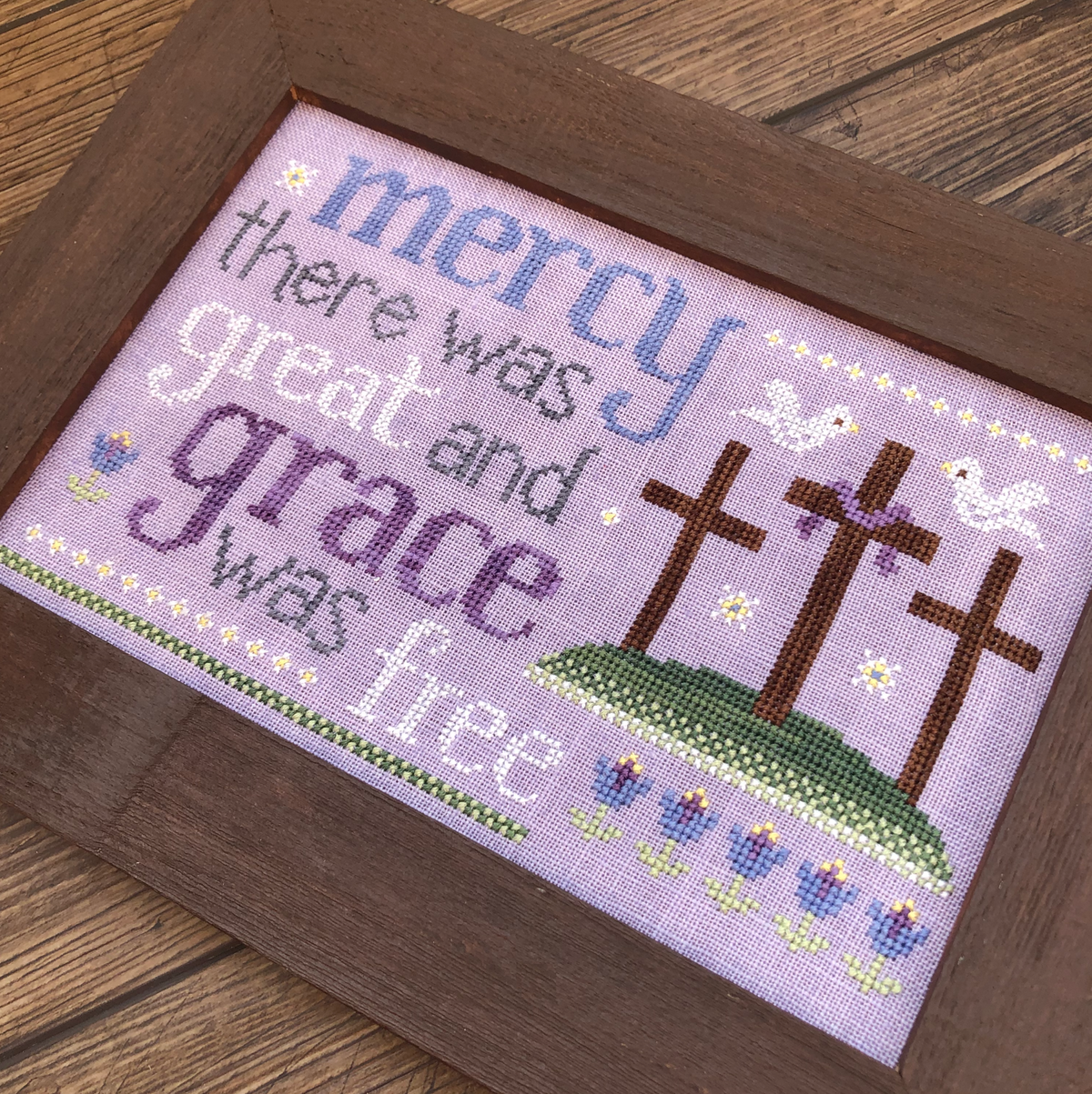 Mercy and Grace Cross Stitch by Sweet Wing Studio - Paper Pattern