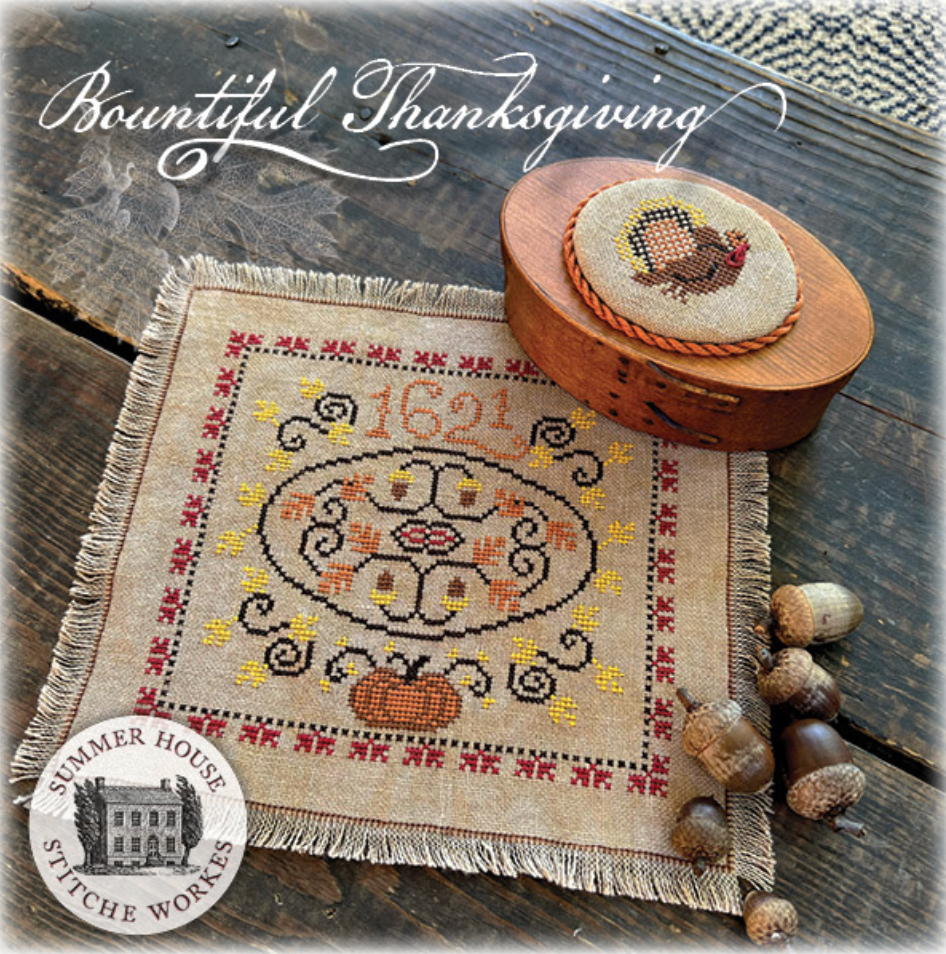 Bountiful Thanksgiving Cross Stitch by Summer House Stitche Workes - Paper Pattern